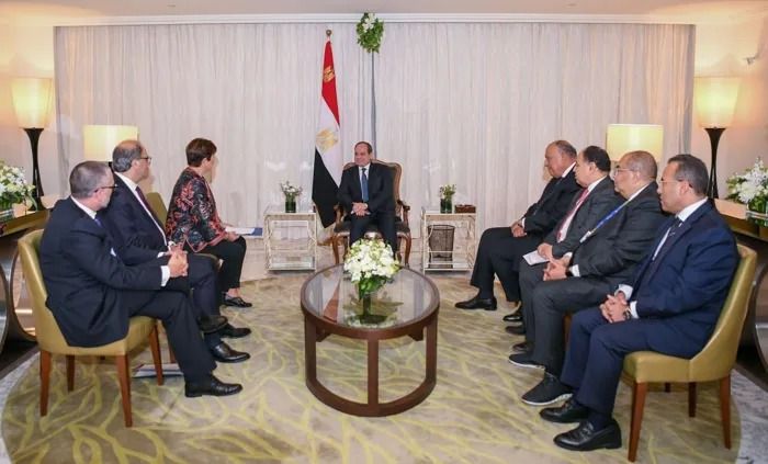 مديرة صندوق النقد الدولي تشيد بأداء الاقتصاد المصري "في لقاء مع السيسي"