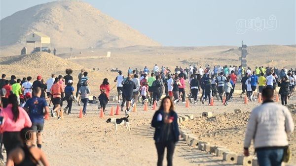 بالكوفية وعلم فلسطين، شاهد ماراثون سقارة لدعم الحضارة القديمة (صور)