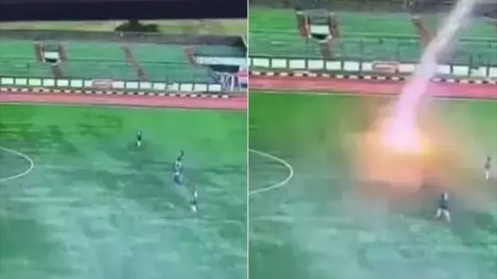 صاعقة برق تنهي حياة لاعب أثناء مباراة كرة قدم