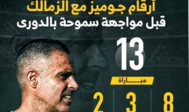 أرقام جوميز مع الزمالك قبل مواجهة سموحة فى الدوري.. إنفو جراف