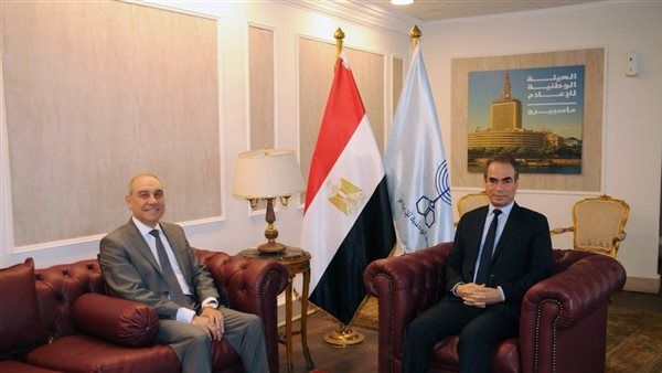 المسلماني يستقبل علاء يوسف قبيل توقيع بروتوكول تعاون بين الوطنية للإعلام وهيئة الاستعلامات