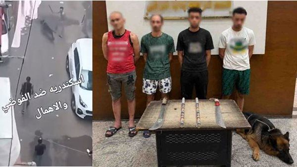 ضبط 4 عاطلين بعد مشاجرة بالأسلحة البيضاء والألعاب النارية في الإسكندرية
