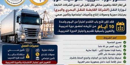 وظائف جديدة بوزارة النقل، تعرف على التفاصيل وطرق التقديم