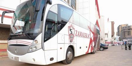 حافلة فريق الزمالك تصل استاد القاهرة استعدادًا لمواجهة البنك الأهلي بالدوري