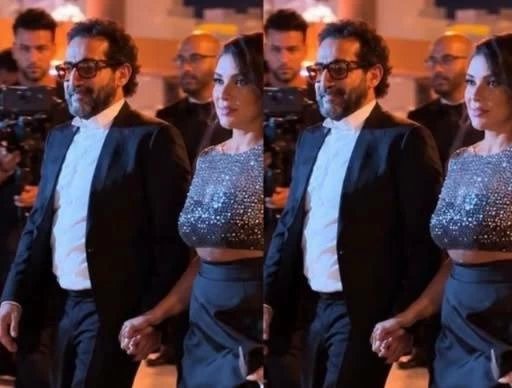 بعد تصدرهما التريند.. أول ظهور لـ منى زكي وأحمد حلمي في حفل زفاف مصطفى شوبير