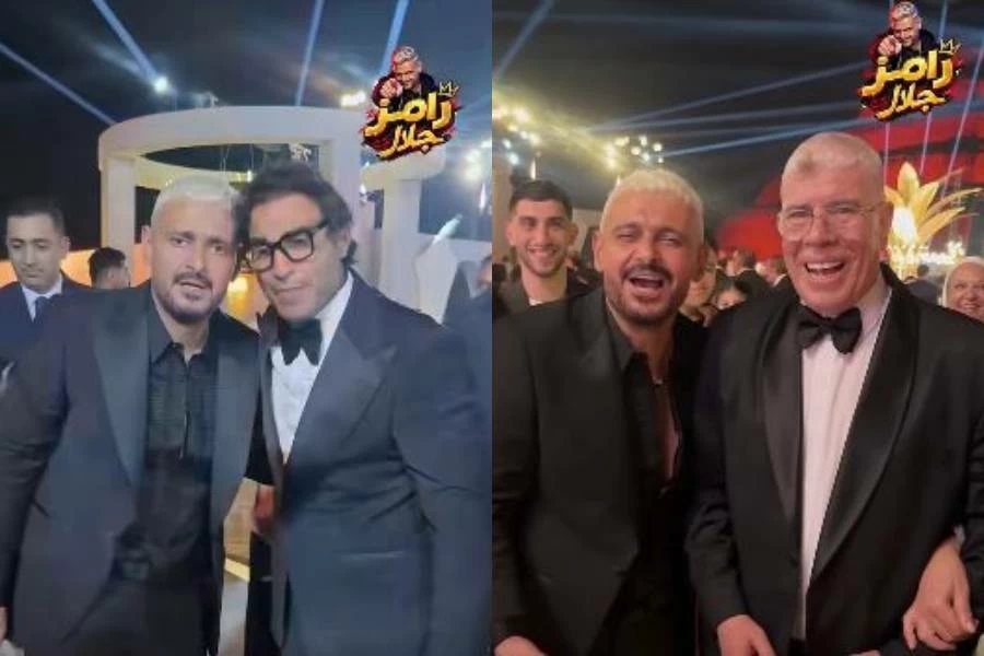 أبرزهم أحمد فهمي ومفيدة شيحة.. رامز جلال يفاجئ الحضور بمقالبه في حفل زفاف مصطفى شوبير (فيديو)