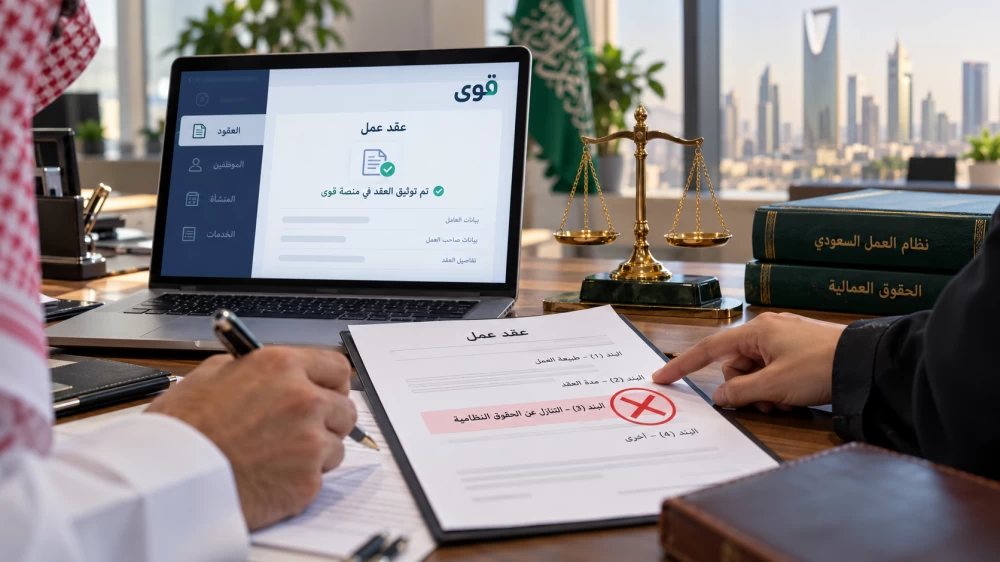خبير قانوني لـ«عكاظ»: توثيق العقد في «قوى» لا يعني الإقرار بإضرار العامل