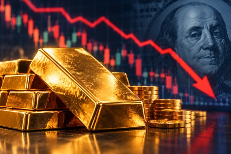 الذهب يتراجع مع صعود الدولار وارتفاع عوائد السندات الأمريكية