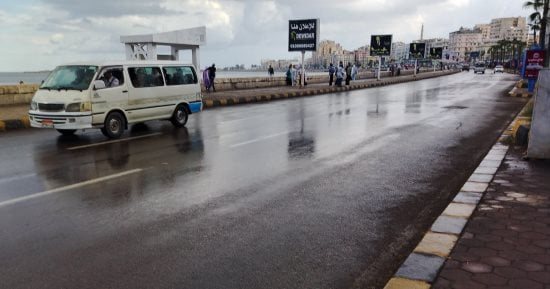 أمطار وتقلبات جوية في الإسكندرية.. فيديو