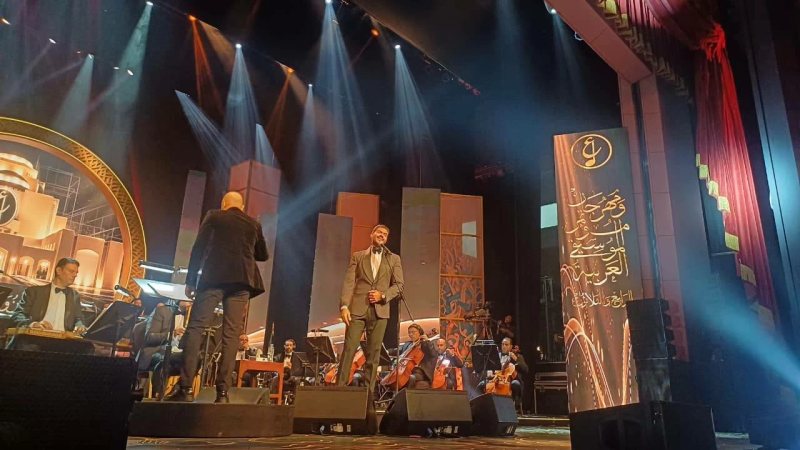 خالد سليم لـ جمهوره فى مهرجان الموسيقى العربية.. استنوا حفلات دورية فى دار الأوبرا