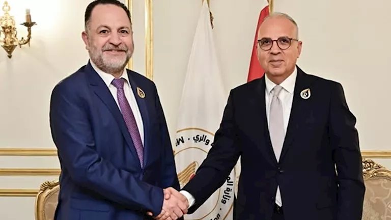 وزير الري يبحث مع رئيس سلطة المياه الفلسطينية التعاون في حصاد مياه الأمطار