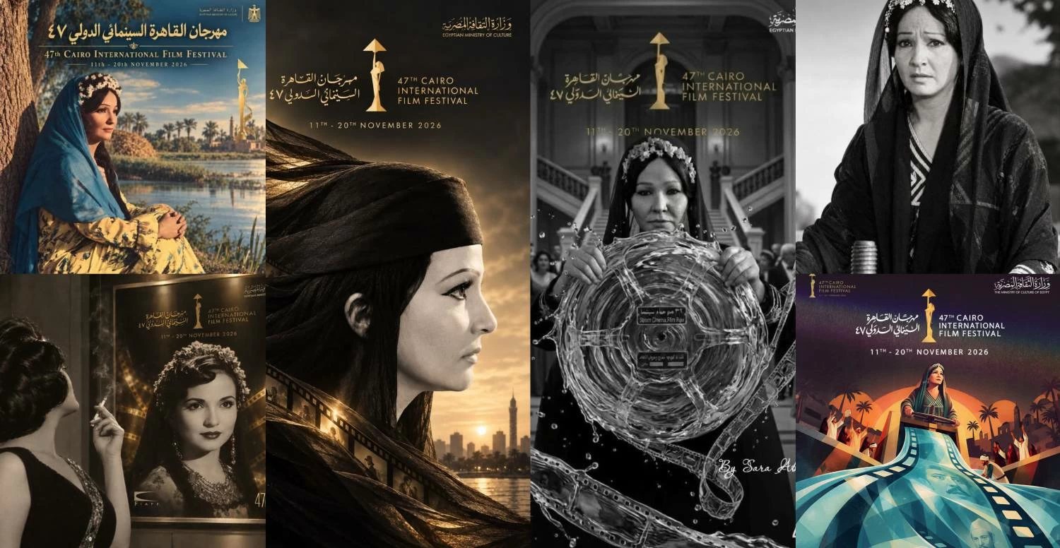 «فؤادة تفتح هويس البوسترات».. تصميمات افتراضية لأفيش مهرجان القاهرة السينمائي بعد جدل صورة شادية