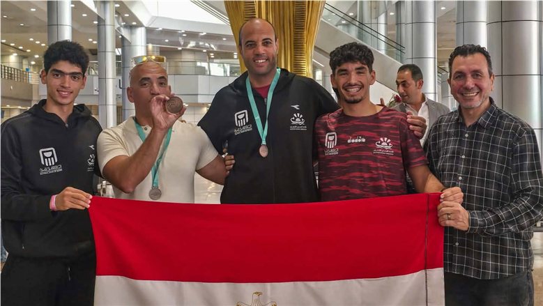 بعثة التجديف الشاطئ تصل القاهرة بعد إنجاز بطولة العالم في الصين